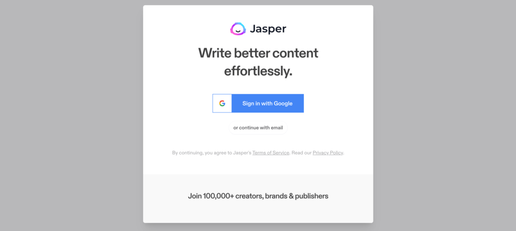 jasper-ai-signup-screenshot
