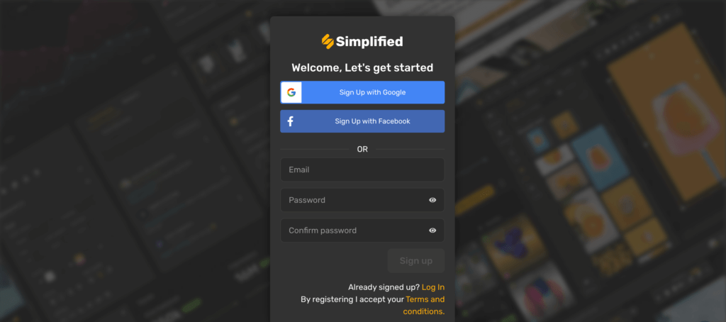 simplified-signup-page-screenshot