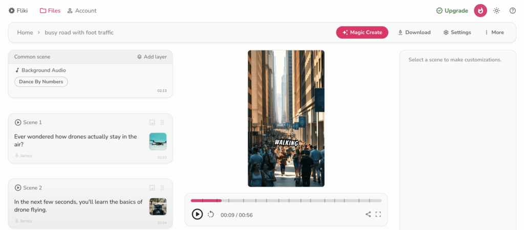 Fliki review AI video generation preview editor