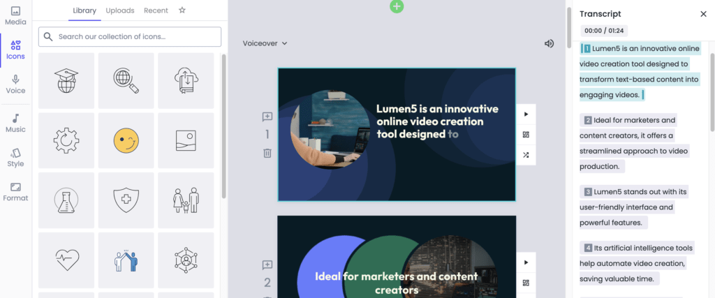 lumen5 review dashboard and editing tools tested